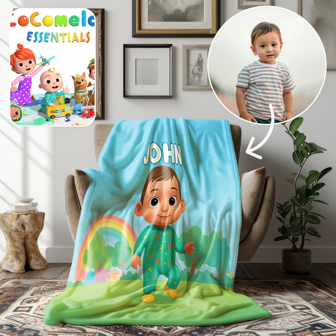 Custom Cartoon Blanket – Made from Your Child’s Photo