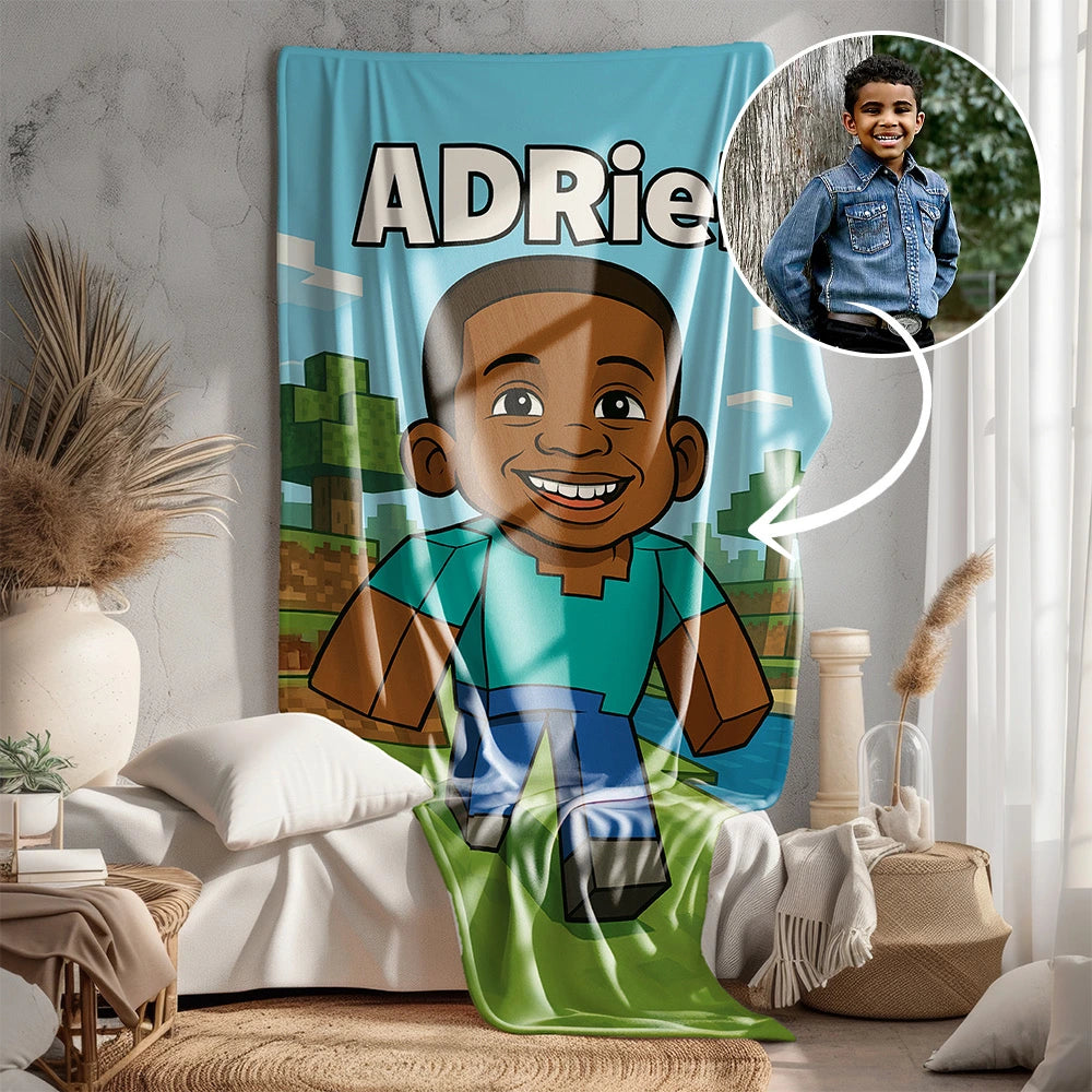 Custom Cartoon Blanket – Made from Your Child’s Photo