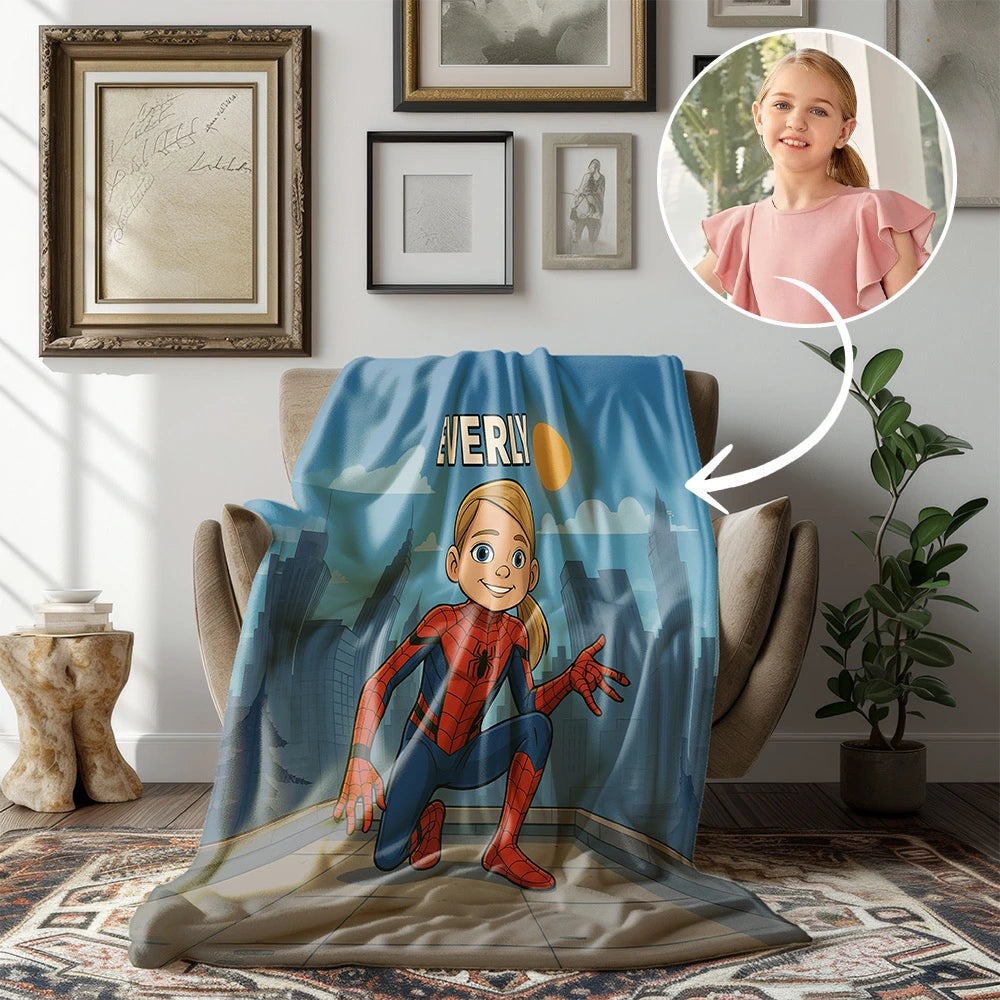 Custom Cartoon Blanket – Made from Your Child’s Photo