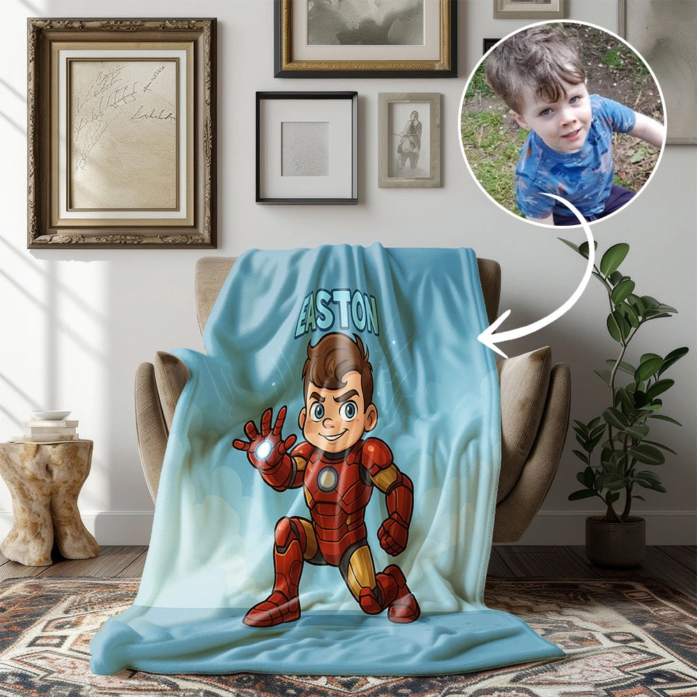 Custom Cartoon Blanket – Made from Your Child’s Photo