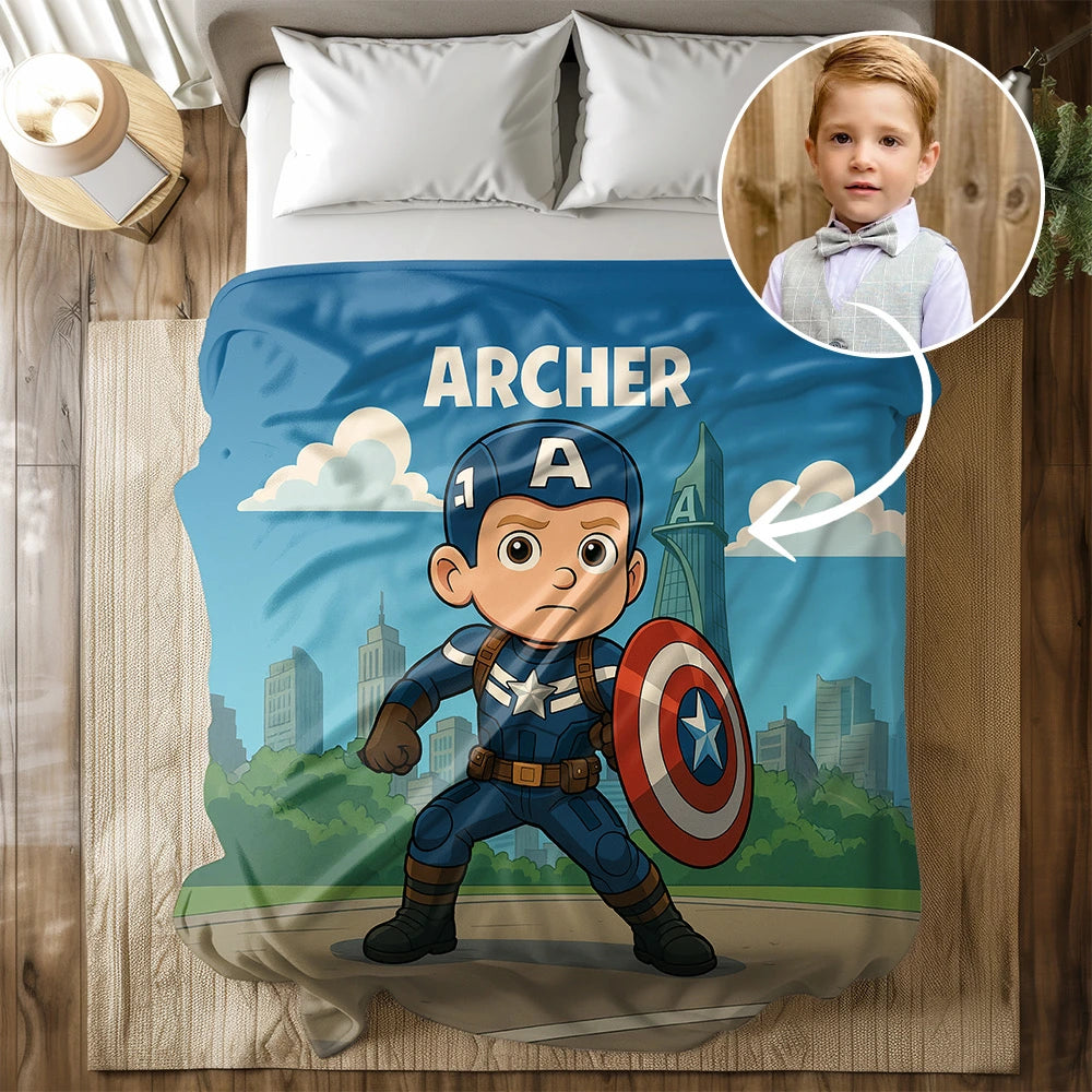 Custom Cartoon Blanket – Made from Your Child’s Photo