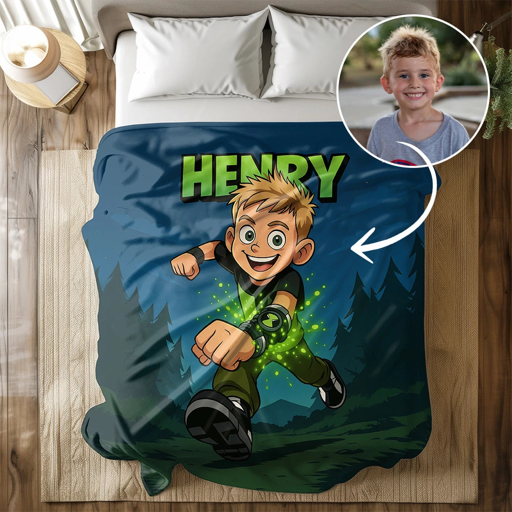 Custom Cartoon Blanket – Made from Your Child’s Photo