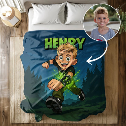 Custom Cartoon Blanket – Made from Your Child’s Photo