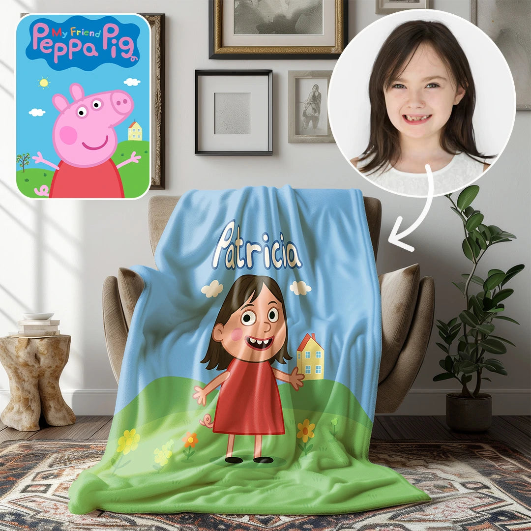 Custom Cartoon Blanket – Made from Your Child’s Photo