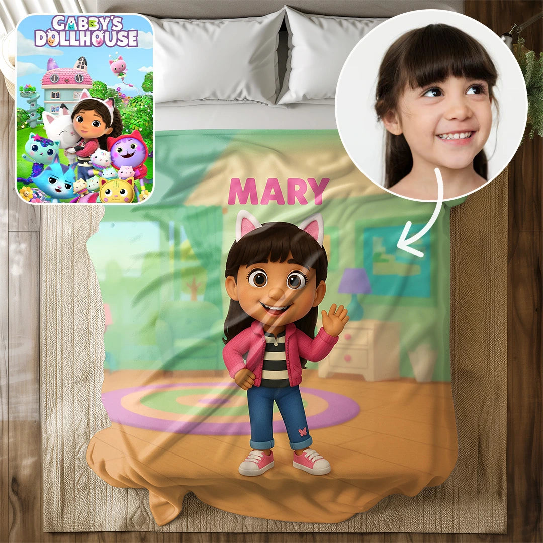 Custom Cartoon Blanket – Made from Your Child’s Photo