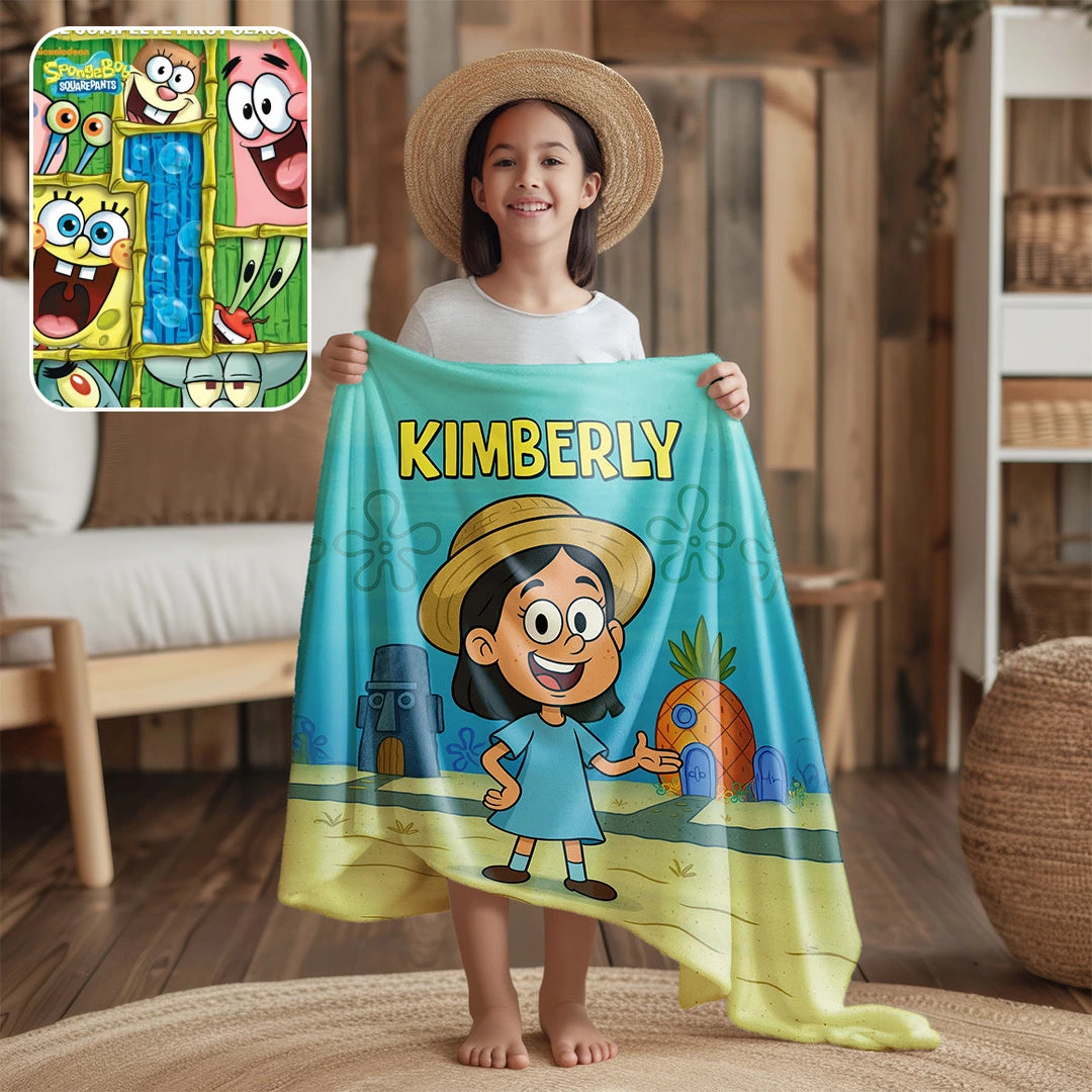 Custom Cartoon Blanket – Made from Your Child’s Photo