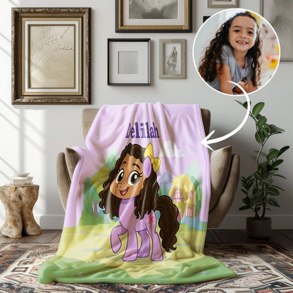 Custom Cartoon Blanket – Made from Your Child’s Photo