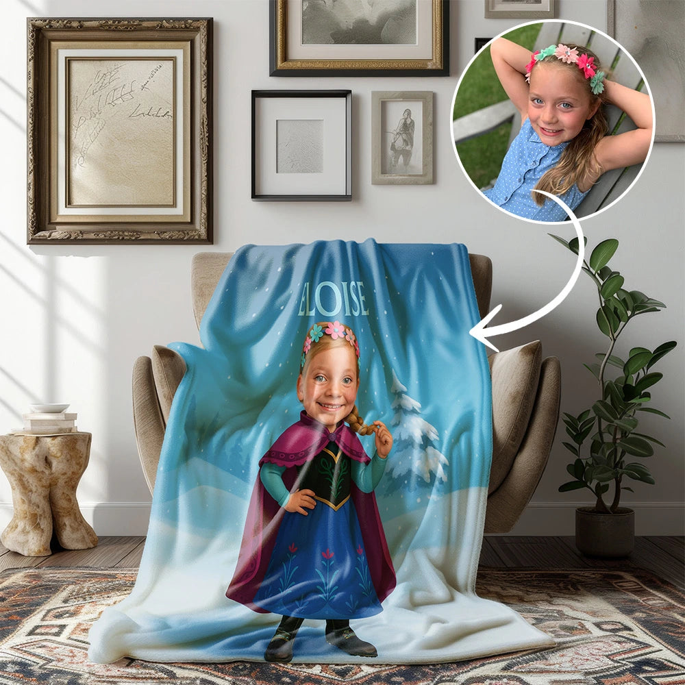 Custom Cartoon Blanket – Made from Your Child’s Photo